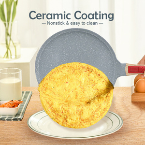 Sartén de <span class=keywords><strong>aluminio</strong></span> <span class=keywords><strong>fundido</strong></span> con revestimiento cerámico antiadherente para chapati y crepes, con base de inducción, venta al por mayor - Product Image 3
