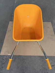 <span class=keywords><strong>Brouette</strong></span> en plastique HDPE ultra résistante <span class=keywords><strong>de</strong></span> 100 litres avec <span class=keywords><strong>roue</strong></span> pneumatique 4.00-8, couleur jaune/orange - Product Image 4