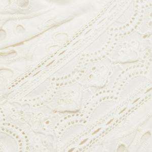 ชุดเดรสผ้าลินินสั่งทำ OEM ชุดมินิเดรสฤดูร้อนสำหรับผู้หญิง ผ้าไหมคอตตอนระบายอากาศ ปักลายดอกไม้ คอวี ดีไซน์หรูหรา เซ็กซี่ สบายๆ - Product Image 6