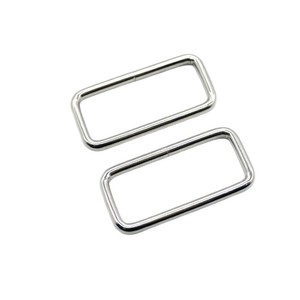 Hebilla Cuadrada Metálica para Equipaje, 50 mm, Niquelada, Accesorios Duraderos para Bolsos - Product Image 4