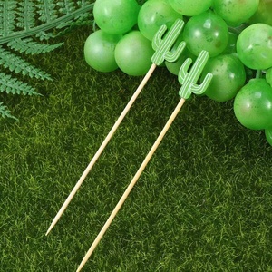 Cocktail di cactus tropicale raccoglie stuzzicadenti fantasia di bambù <span class=keywords><strong>per</strong></span> antipasti bevande frutta hawaiana <span class=keywords><strong>per</strong></span> guarnire il cibo del partito bastoncini di spiedino - Product Image 5