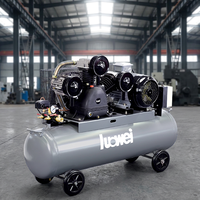 Compresseur d'air industriel portable à piston entraîné par courroie Luowei 4HP 8 bars, conception robuste, certifié CE, pour réparations automobiles