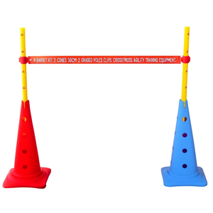 ชุดอุปกรณ์ฝึกความคล่องตัวแบบ Crossbar พร้อมกรวย 2 ชิ้น ขนาด 50 ซม. และเสา 2 ชิ้นแบบปรับระดับได้ พร้อมคลิปหนีบ - Product Image 2