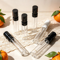 Flacon de parfum miniature transparent à sertir 1ml 1.5ml 2ml, petite fiole en verre pour brume cosmétique, flacons en verre