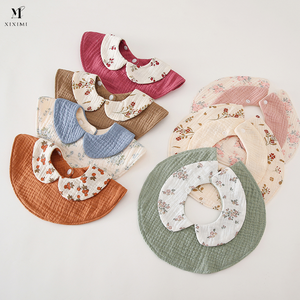 مريلة أطفال من القطن والشاش فائقة الجودة 3 طبقات ، مريلة الأطفال حديثي الولادة ، مريلة طباعة ماصة لحديثي الولادة - Product Image 1