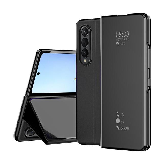For Samsung Z Fold 7/6/5 All-Inclusive Anti-Fall Protective Cover Luxury Smart Flip Mirror Design Mobile Phone Case Folding
