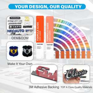 Venta caliente logotipo personalizado y forma Vintage insignia de coche resistente a la intemperie adhesivo fuerte emblemas de logotipo de coche - Product Image 5