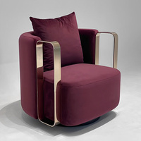 Chaise d'appoint moderne nordique pour loisirs canapé en velours fauteuil tufté pour salon simple salle à manger salon chambre appartement Bar