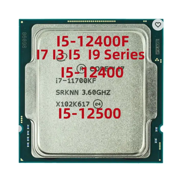 Boa qualidade e melhor preço CPU I5-12400F 12400 12500 processador para desktop/laptop I5 I3 I7 I9