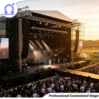 Plataforma de Escenario Portátil de Aluminio Impermeable y Antideslizante con Estructura de Truss para Organizadores de Festivales de Música y Conciertos al Aire Libre