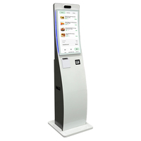 Kiosco de autoservicio con pantalla táctil curva Android de 23.6 y 32 pulgadas para biblioteca, con impresora y escáner