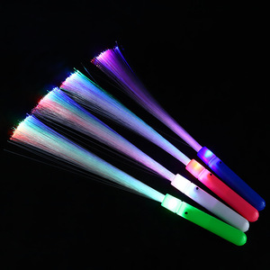 Bâton lumineux à fibres optiques LED clignotant, multicolore, <span class=keywords><strong>jouet</strong></span> lumineux pour Noël, concerts, fêtes et cadeaux - Product Image 1