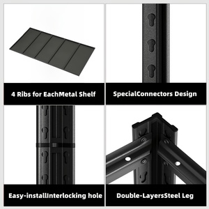 Rak gudang penyimpanan 5 lapis, rak rak logam tanpa baut, rak gudang penyimpanan palet, 5 lapis, rak - Product Image 6