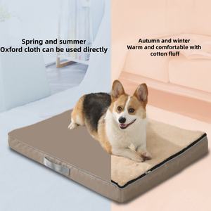 ที่นอนสัตว์เลี้ยงแบบถอดซักได้ หรูหรา ทำจากเมมโมรี่โฟม ทนทานต่อการสึกหรอ ใช้เป็นโซฟาหรือเบาะรองนอนสำหรับสุนัขและแมว - Product Image 4