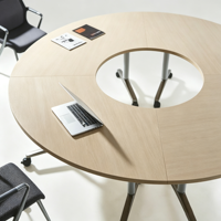 Table de conférence pliante moderne, table de formation et de réunion modulaire pour bureau, avec roulettes