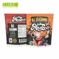 Sachet en plastique personnalisé pour épices épicées, emballage de condiments, assaisonnement, sachet refermable à glissière, sachet debout