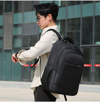 Sac à dos d'affaires en polyester imperméable 36-55L avec fermeture éclair, personnalisable avec logo, durable, en tissu Oxford, pour l'université, l'école, les voyages, faible MOQ