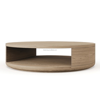 FERLY Design européen, ensembles de meubles complets pour salon, ensembles de tables basses rondes en bois massif de luxe moderne