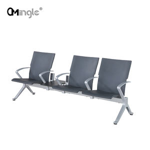 Chaises d'attente d'aéroport Sièges de chaises de gang Coussin en cuir PU en acier en option Banc <span class=keywords><strong>tandem</strong></span> à <span class=keywords><strong>trois</strong></span> sièges - Product Image 4