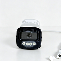 Caméra IP Bullet CCTV 4K 8MP avec vision nocturne couleur lumière chaude intégrée PoE Audio