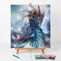 Peinture Diamant 5D Personnalisée, Kit Complet, Dragon Glacé Fantastique, Tempête Océanique, Kit d'Art DIY, Décoration Murale pour Adultes
