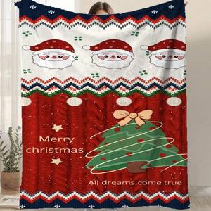 Hoshom extérieur pique-nique tapisserie couverture personnalisée Anime corail polaire jeter avec gland pour printemps usage domestique en gros - Product Image 4