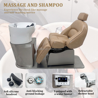 Station de coiffure électrique avec lit de massage et bac de lavage pour salon de coiffure