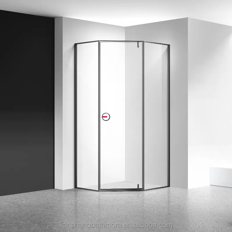 Porte coulissante en verre douches chaudes et froides salle de bain préfabriquée Raccords salle de douche