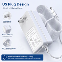 Chargeur de batterie 66W, sortie large 14.4-43.2V, prise US, chargeur AC, protection multi-couches, OEM ODM