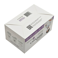 Carpeta Plegable de Cartón Hecha a Medida con Materiales Reciclados Ecológicos, con Relieve y Laminado Mate para Empaque de Mascarillas Médicas
