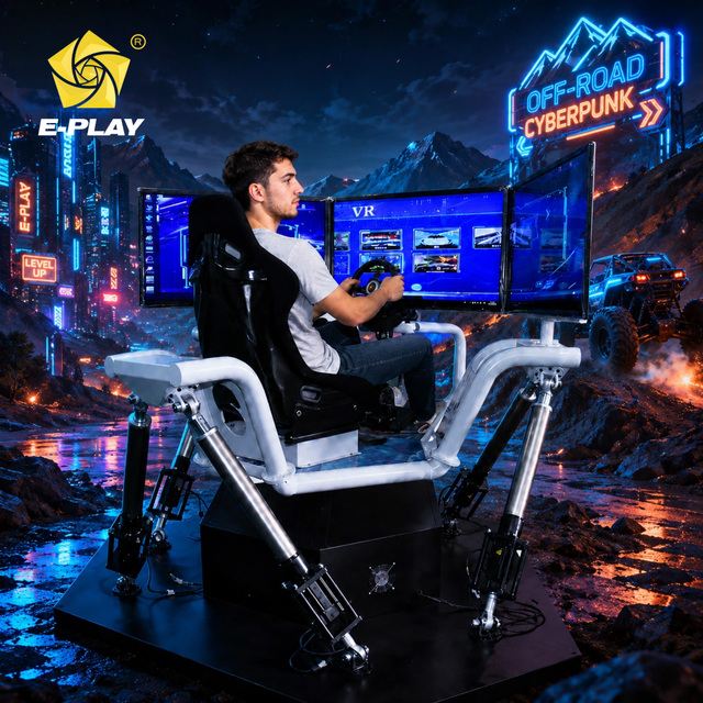 Eplay Manufacture 5D 3 Screens Indoor Car Racing Game Driving Simulator Racing Simulator Cockpit Full Motion