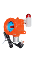Détecteur de gaz inflammable autonome en alliage d'aluminium orange, analyseur de gaz combustible (méthane, propane) avec alarme sonore et lumineuse