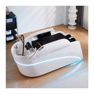 Cama de Spa eléctrica moderna de lujo con características ajustables Terapia de agua Champú Cama Lavado de cabello Cama de masaje - Product Image 6