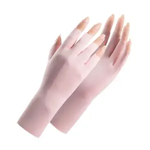 Guanti colorati di protezione professionale per unghie colla Gel smalto lampada indurente protezione per le dita guanti UV