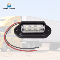 Feux latéraux de camion à LED 6LED 12v/24v, 6000K, feux de plaque d'immatriculation pour voiture, remorque, SUV, camion, nouveau feu de plaque d'immatriculation, feu arrière