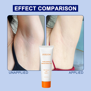 Crème Détoxifiante Sous les Aisselles au Charbon Actif avec Vitamine C et AHA - Crème Déodorante Purifiante et Éclaircissante pour un Nettoyage en Profondeur des Pores et un Contrôle des Odeurs - Product Image 6