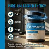 Pureon OEM Pré-Entraînement en Poudre Sportive Saveur Framboise Naturelle Complément Alimentaire Énergétique 256g par Pot