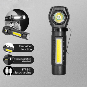 Lampe frontale LED rechargeable 2000 mAh, luminosité réglable, bandeau rotatif pour la pêche nocturne en extérieur - Product Image 3
