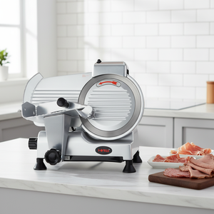 Affettatrice Commerciale Semi-automatica Horus 210W con Lama in Acciaio al Carbonio da 200mm, Spessore Regolabile, 220V/110V per Carne Congelata e Formaggio - Product Image 1