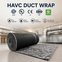 Laine de verre isolante thermique ASTM C518 d'Amérique du Sud pour gaines HVAC, R121.67, 50 mm, isolation thermique, économie d'énergie, rouleau de fibre de verre