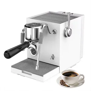 Mesin pembuat kopi elektrik Semi otomatis, mesin pembuat Espresso untuk kafe, rumah, 1050w 1,5 l