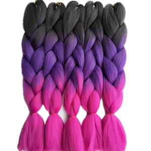 Dropshipping Goedkope Jumbo Vlechten Hair Extensions Voor Vrouwen 24 "100G Meer dan 300 Kleuren Beschikbaar