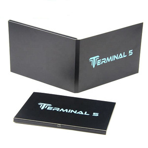 A5 giấy đen Máy nghe nhạc quảng cáo 7 inch video âm nhạc ảnh cuốn sách LCD tập sách kinh doanh video Brochure thẻ video trong Brochure - Product Image 4