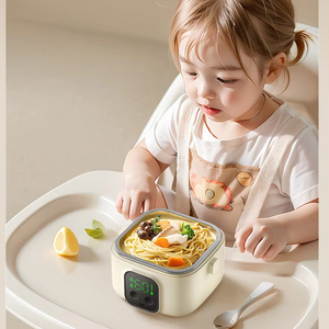 Xách Tay Không Dây Điện Hộp Ăn Trưa Thực Phẩm Nóng 2 Khoang Điện Hộp Ăn Trưa Cho Người Lớn Xe Xe Tải Làm Việc Du Lịch - Product Image 1