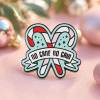 Broche en métal émaillé personnalisée en forme de canne à sucre de Noël pour cadeau de fête, lot en gros personnalisé avec boîte cadeau