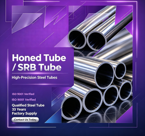 Tube en acier tréfilé à froid et affûté DIN2391 E355 ST52.3 sans soudure pour cylindre hydraulique de machines agricoles - Product Image 1