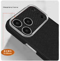 Coque Magnétique en Fibre de Carbone pour iPhone 13 14 15 16 17 Pro Max – Améliorez votre appareil vers le modèle 18 Pro Max avec transformation instantanée de l'objectif – Housse Antichoc