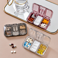 Organisateur de pilules hebdomadaire portable en plastique huile de poisson et suppléments vitaminiques boîte à pilules boîtes de rangement et bacs
