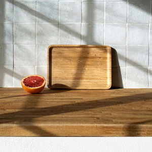 Plateau de service en bois moderne de haute qualité, écologique et tendance, planche de rangement durable, plateau à boissons pour fêtes, vente en gros - Product Image 1