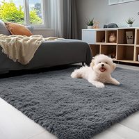 Esthétique Tapis de chevet intérieur doux et pelucheux pour enfants Chambre à coucher Salon Machine Tapis